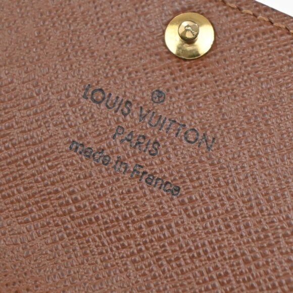 LOUIS VUITTON 3 Set Trifold Wallet Monogram Damier Ebene Leather Brown 60EE788 - Picture 13 of 14